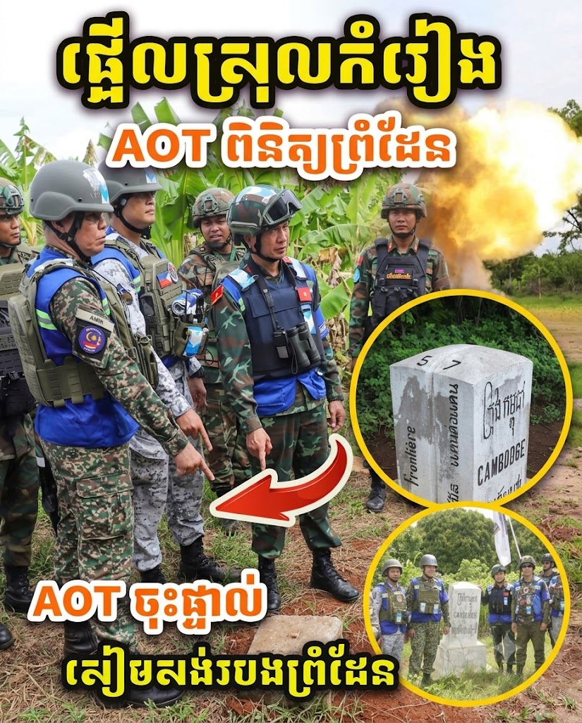 🚨ដំណឹងបន្ទាន់ !! ផ្អើលស្រុកកំរៀង ! AOT ចុះពិនិត្យព្រំដែន ! អ្វីដែលពួកគេរកឃើញ ? សៀមធ្វើរបបង !
