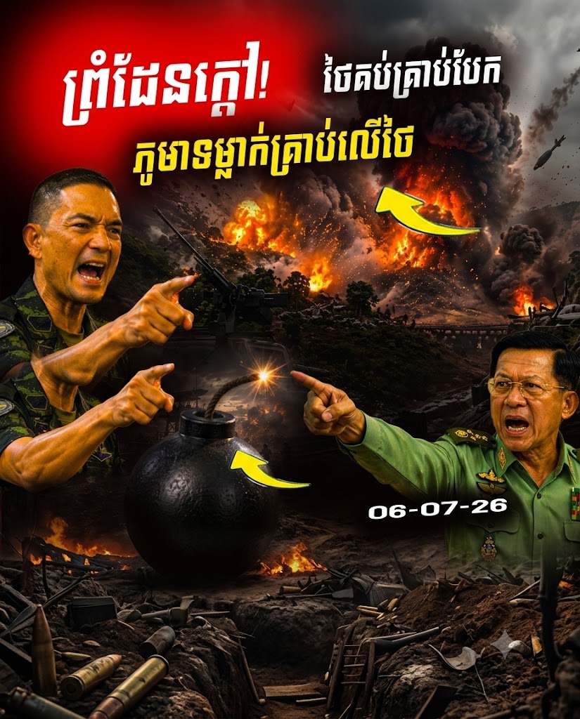 ព្រំដែនផ្អើល! កងទ័ព KNLA ឡោមព័ទ្ធបាញ់គ្នាជាមួយរបបសឹកភូមាយ៉ាងសាហាវ ខ្ទាតគ្រាប់ចូលផ្ទះពលរដ្ឋថៃ
