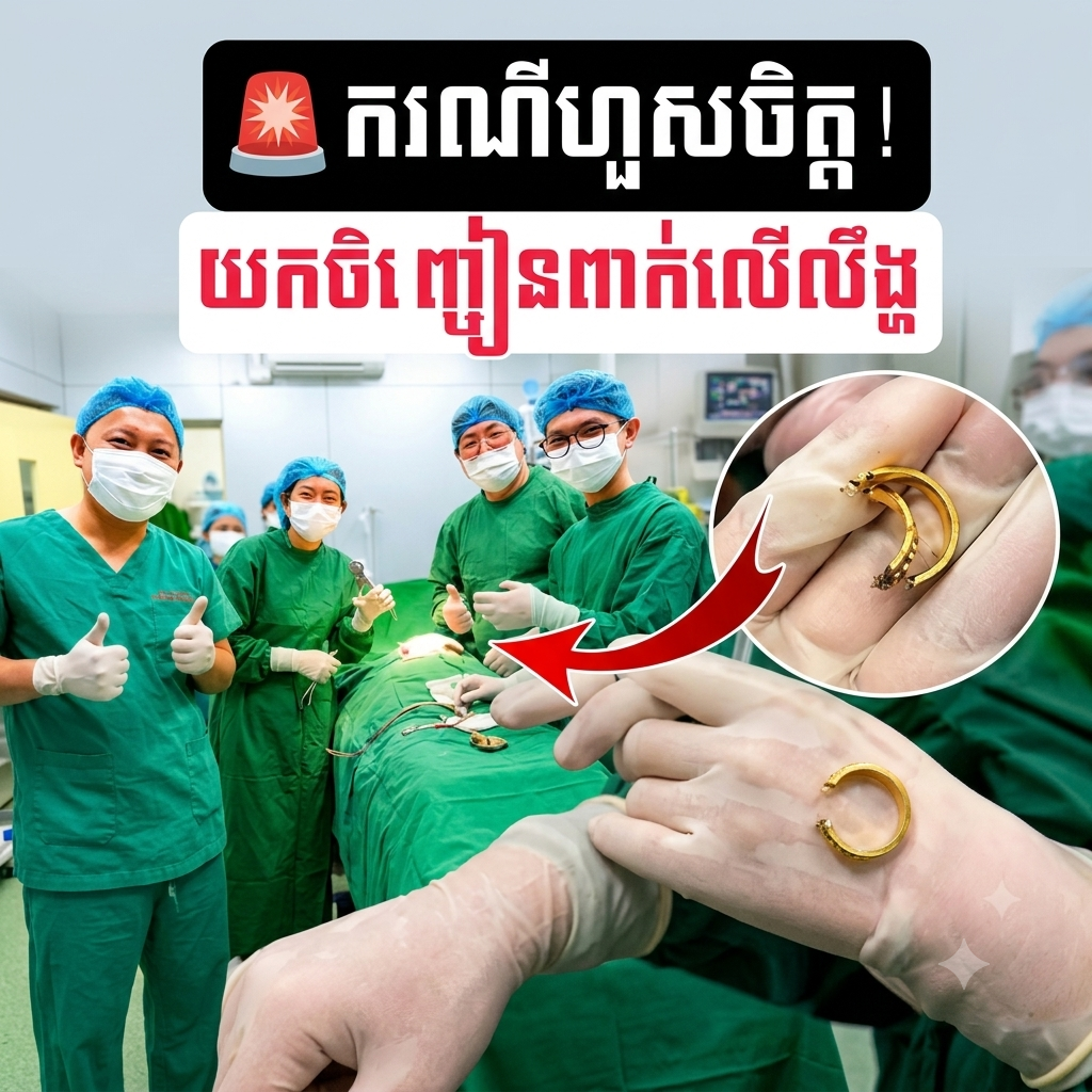 ករណីហួសចិត្ត យកចិញ្ចៀនពាក់លើលឹង្ហ ពេទ្យសង្គ្រោះស្ទើរមិនទាន់ ប្រយ័ត្នស្តាយក្រោយ