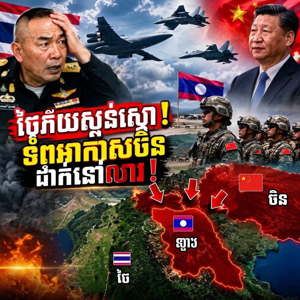 ដំណឹងបន្ទាន់ !! ថៃភ័យស្លន់ស្លោ ! ទ័ពអាកាសចិនដាក់នៅឡាវ ! ថាក់ ស៊ីន សុំលើកលែងទោស !